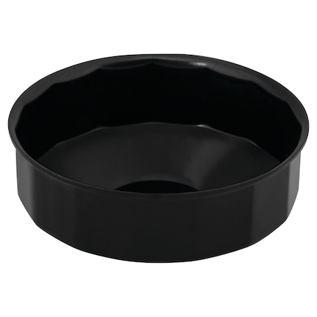 Perform Tool Oil Filter Wrench Fits Multiple Brands Of Oil Filters; Cap Type; 74 mm Size; 3/8 In Drive; Black W54112