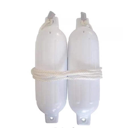 Seachoice Twin Eye White Vinyl Boat Fender 50-79271