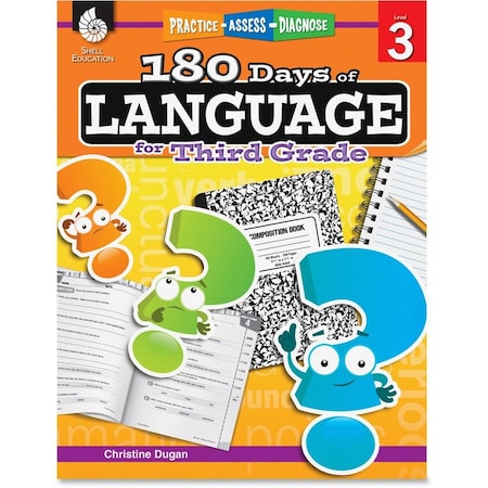 Shell Education 180 Days of Language Book, Grade 3 51168