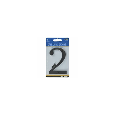 Hillman Number Distinctions 4" Bronze Zinc Die-Cast Screw-On 2 843242
