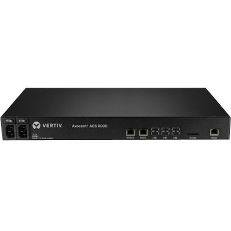 Avocent - Cyclades 8 Port ACS 8000 Console Server with Dual AC Power Support Builtin Modem TAA ACS8008MDAC-400