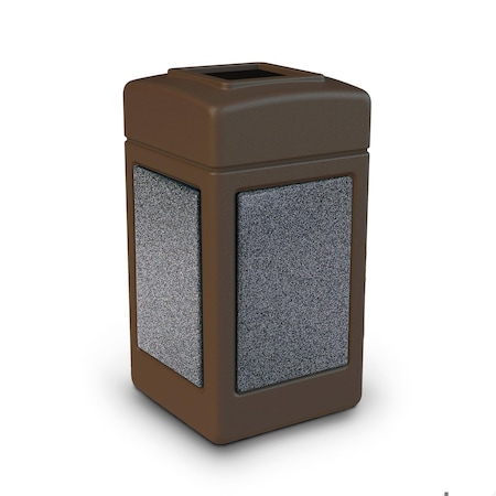 Commercial Zone Products 42-gallon StoneTec Square Open-Top, Blue w/ Riverstone 720332K