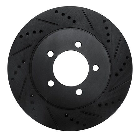 Dynamic Friction Co DFC Brake Rotor - Drilled and Slotted - Black 633-54179R