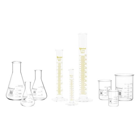 United Scientific Supplies Inc Lab Glassware Set, Glass GLSSET9