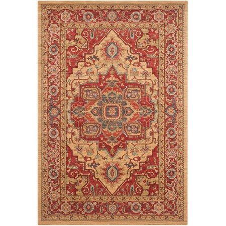 Safavieh Mahal Accent Area RugRed & Natural 2 ft.-2 in. x 4 ft. MAH698A-24