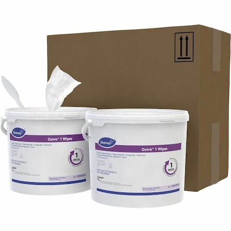 Diversey Disinfecting Wipes, Canister, Scent, White, 4 PK 100850924