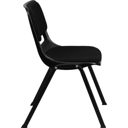 Flash Furniture Pad Stack Chair, Plastic, Black RUT-EO1-01-PAD-GG
