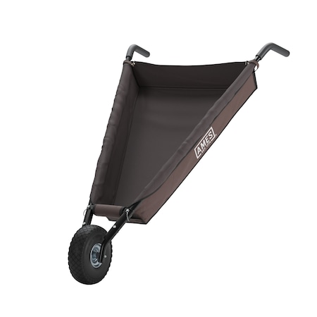 Ames Canvas Tray Wheelbarrow, Folding Design, Never Flat Tire, Cushion Grips 20226700