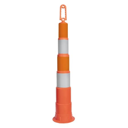Jrex Safety 42 in Orange Channelizer Cone with (4) 6 in Diamond Grade Sheeting CHO42-JR-6-DG
