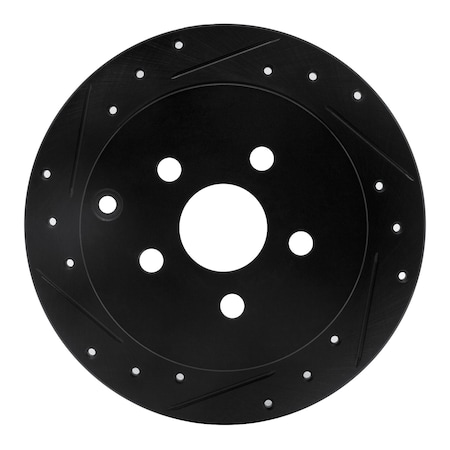 Dynamic Friction Co DFC Brake Rotor - Drilled and Slotted - Black 633-76069L
