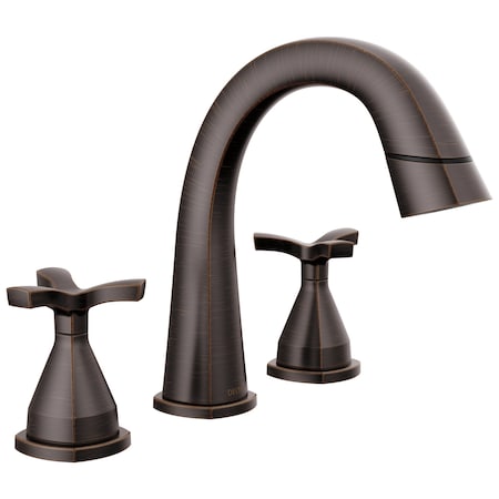 Delta Stryke Two Handle Widespread Pull Down Bathroom Faucet In Venetian Bronze 357756-RBPD-DST