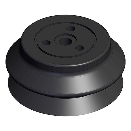 Smc Vacuum Pad, Black, Bellows Pad ZP50HBS