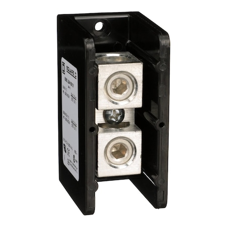 Square D Power Distribution Block, Open, 1 Pole, 310 A Copper, 600 V AC/DC, Surface Mount 9080LBA163101