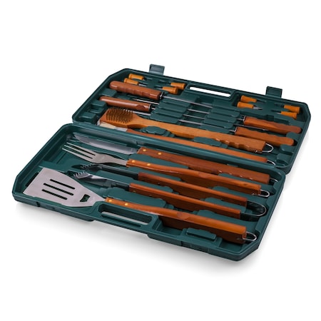 Picnic Time Family Of Brands 18-Piece BBQ Grill Set, Green 748-00-121-000-0
