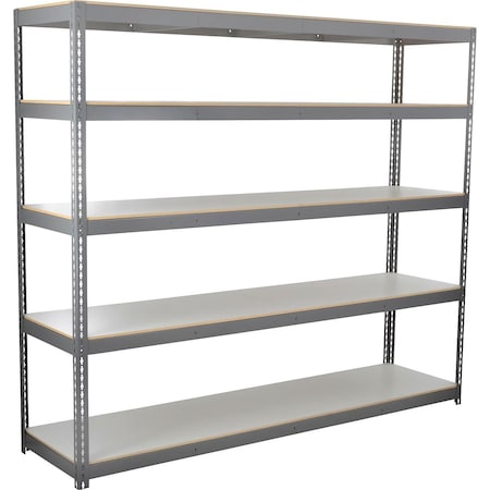 Global Industrial 5 Shelf, Standard Duty Boltless Shelving, Starter, 96"Wx18"Dx60"H, Laminate Deck B3171600