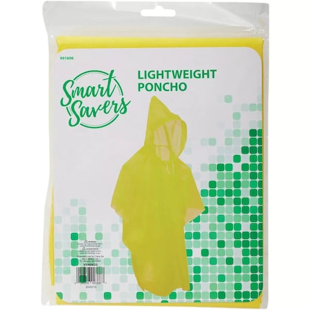 Smart Savers 52''x40'' Yellow Lightweight Rain Poncho HJ055