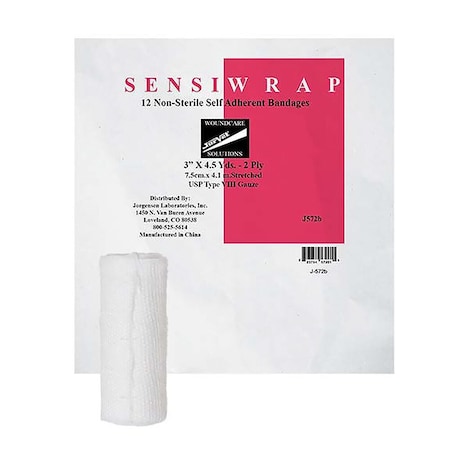 Jorgensen Laboratories Jorvet Self Adherent Bandage, 3"x4.5 Yards, 96PK J0572B
