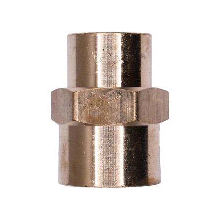 Auveco Brass Pipe Reducing Coupling 1/4in x 1/8in, 5PK 335
