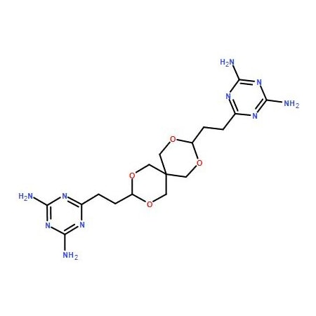 Ak Scientific 3, 9-Bis[2-(3, 5-diamino-2, 4, 6-triazaphenyl)ethyl]-2, 4, 8, 10-tetraoxaspiro[5.5]undecane (5g), CAS 2253 5968AL-5g