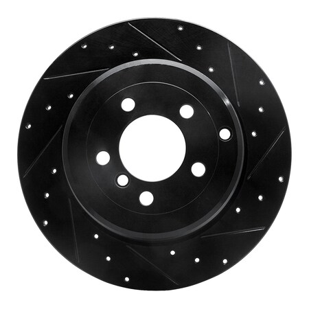 Dynamic Friction Co DFC Brake Rotor - Drilled and Slotted - Black 633-11008R