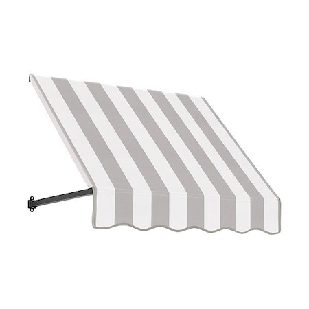 Awntech Awning, Aluminum Frame, Gray, White, 44" H CR32-4GW