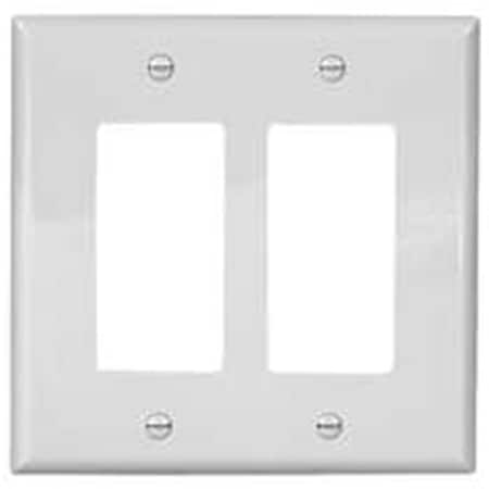 Serverusa 2152W-BOX 2, Gang Standard Rocker Plate, White SE446610