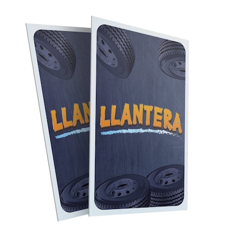Signmission Llantera, Plastic Signs Only 24 Inch x 36 Inch, Corrugated Plastic, 2PK CSB-2436-2PACK-30401