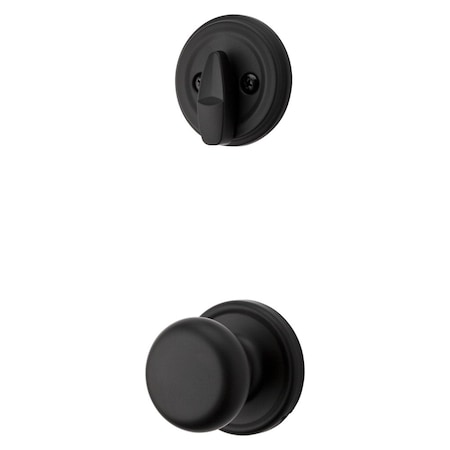Kwikset Hancock Knob Interior Single Cylinder Handleset Trim for Both 800 and 687 Series 966H-514.UNIV
