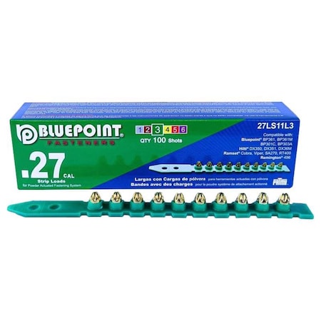 Blue Point 0.27 in. D X 7 in. L Plastic Strip Head Strip Loads, 100PK 27LS11L3
