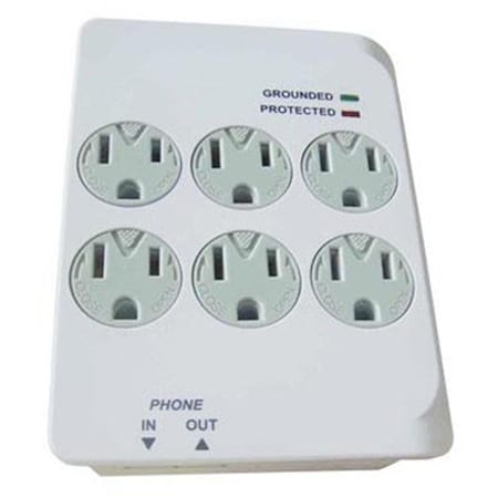 Virtual CT-044FT-3 White 6 Outlet Surge Tap VI583582