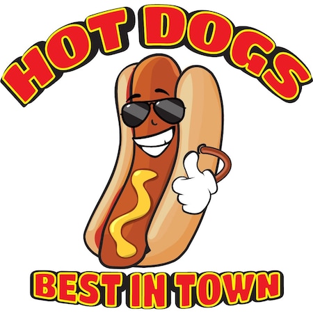 Signmission Hot Dogs All Beef, 12 Inch, Decal D-DC-12-Hot Dogs All Beef
