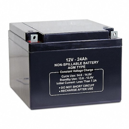 Upg Sealed Lead Acid Battery, 12VDC, 24Ah, replacement for 2UKL3 battery 47023