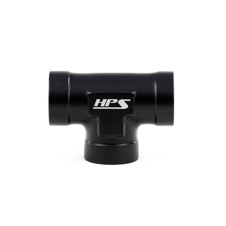 Hps Performance 1/8'' NPT Female Tee Coupler Adapter, Aluminum, Black AN917-01