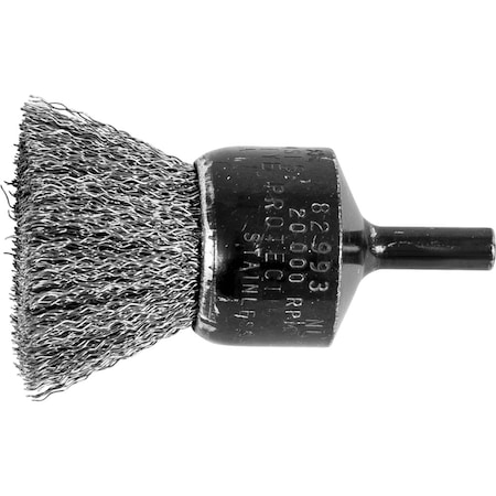 Pferd Crimped Wire End Brush, SS, 1 in. 82993