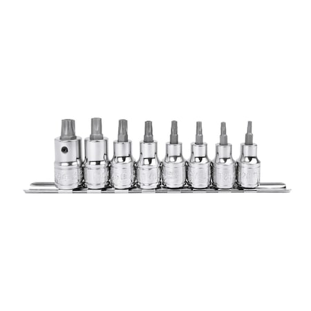 Genius Tools 8 Pc. 1/2in Dr. Pentacle Bit Socket Set BS-408PE
