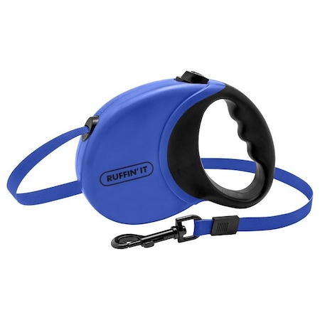 Ruffinit 98627 Retractable Leash, 16 ft L, Blue/Red, L 7N98627