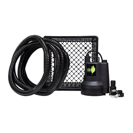 Eco-Flo Submersible Utility Pump Kit, 1-Phase, 3.3 A, 115 V, 1/4 hp, 25 ft Max Head SUP55KIT