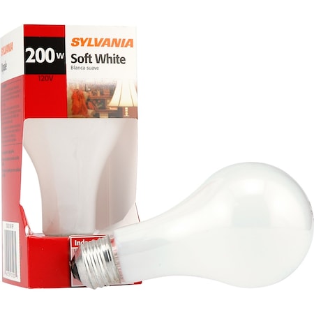 Ledvance/ Sylvania Incandescent A21 Bulb Shape Soft White Finish Medium Aluminum Base 200W120V 200A21/W/1RP-120V/13103