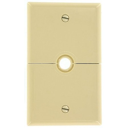 Leviton Telephone/Cable Wallplate, Sectional, Gang 1, Ivory N751-I