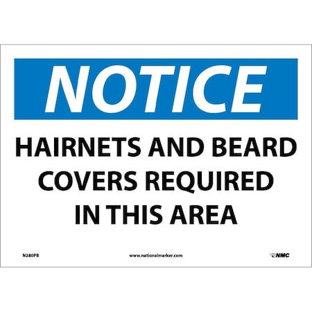 Nmc Notice Hairnets And Beard Covers Required Sign N280PB