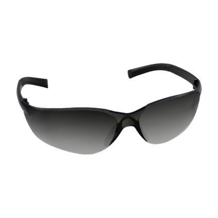 Bouton Optical Rimless Safety Glasses with Black Temple, Silver Mirror Lens and Anti-Scratch Coating 250-08-0005