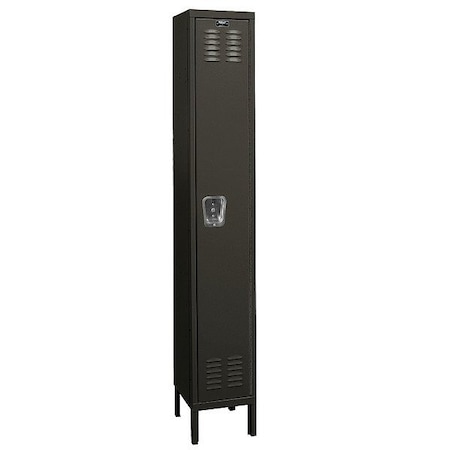 Hallowell Locker, 72 in H, 12 in w, Black U1258-1A-ME