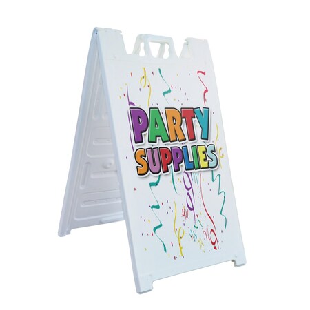 Signmission Party Supplies, Deluxe A-Frame & 2 Sign Inserts, Heavy-Duty Plastic Frame SBHD-C-2436-Party Supplies