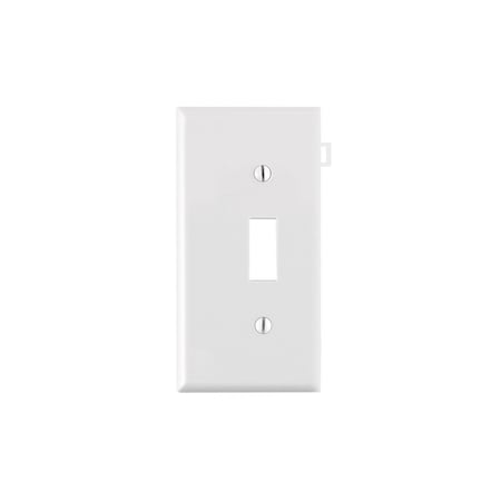 Leviton Wall Plate White 1 gang Thermoplastic Nylon Toggle White 0PSE1-00W