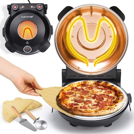 Nutrichef Electric Pizza Oven NCPZTP120BK
