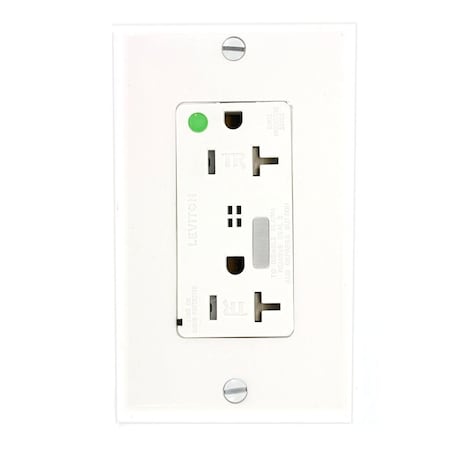 Leviton Surge Protector Receptacle, 20 Amp, 125 Volt, 5-20R NEMA, White T8380-W