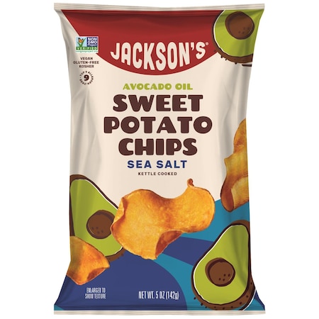 Jacksons Sea Salt Kettle Cooked Potato Chips 5 oz Bagged 1025
