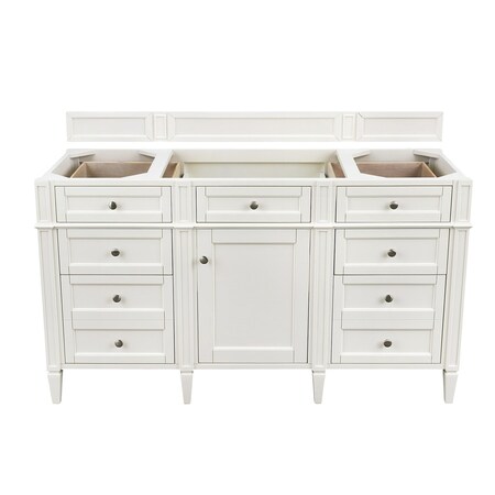 James Martin Vanities Vanity, without top, Bright White, 59.8 in W x 22.9 in D, 655-V60S-M-BW