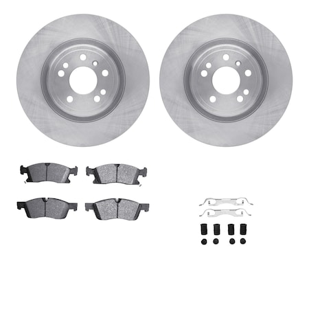 Dynamic Friction Co DFC Rotors with EURO 5000 Ceramic Brake Pads includes Hardware 6612-63436