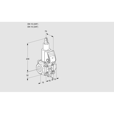 Honeywell Kromschroder Solenoid Valve for Gas, VAS1T10N/LW, Class A, 500 mbar, IP65 Rated KS88018215